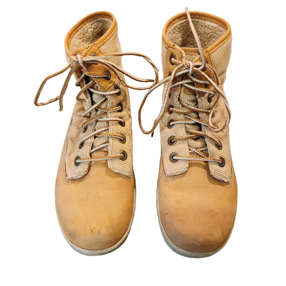 Skechers Y2K Boots Womens Sz 8 Wheat Tan Tough Roll Ankle Boot Lined - Picture 4 of 12